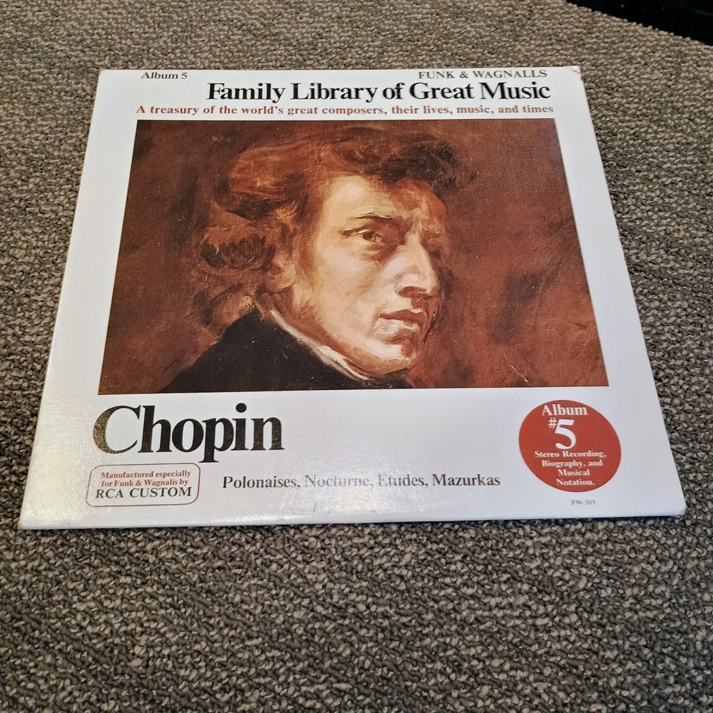 Chopin Family Library of Great Music Album 5 Vinyl LP Booklet FW-305 RCA Custom